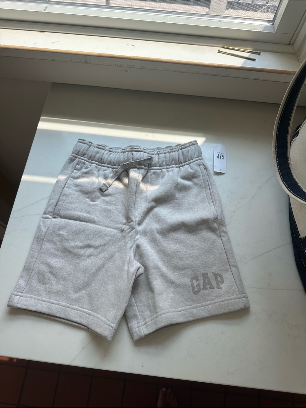 GAP Kids Light Gray Drawstring Shorts